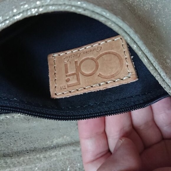 Cofi Genuine leather gold tone clutch - Picture 5 of 6